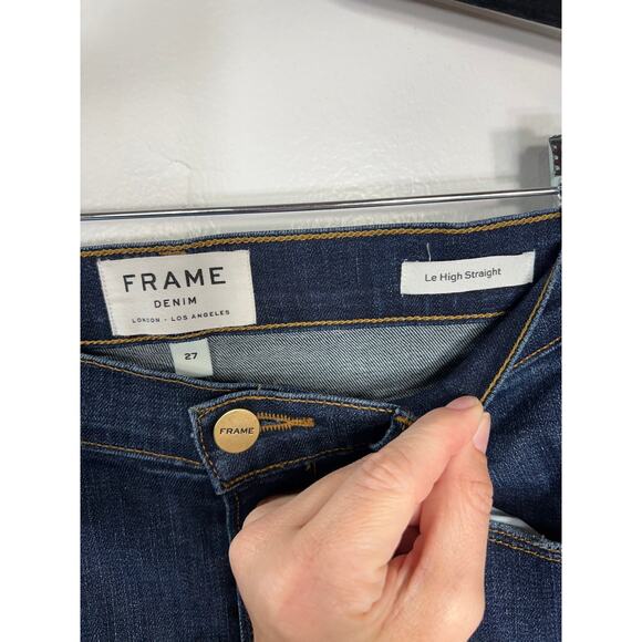 Frame Denim Jeans Meribel Straight Leg High Rise Snap Leg 27 Capsule Everyday - Picture 3 of 10